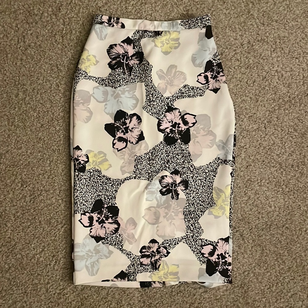 Retro Hibiscus Pencil skirt